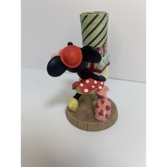 Vintage Minnie Mouse Candle Holder W/ Presents 1995 Figurine Disney Collectible - Picture 4 of 8